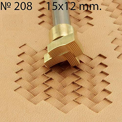 DandS ltd Leather Stamp Tool, Basket Weave, Professional Steel Craft Tool for Leatherworking, Embossing, Carving & Stamping Leather Projects, Belts Wallets & DIY Projects Compatible with Mallet #208 - color: Basket Weave 0.59" X 0.47"