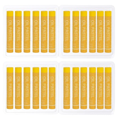 PATIKIL Yellow Oil Pastels, 24Pcs Soft Oil Crayons Creamy Pastels Stick Art Supplies for Art Painting Drawing Blending Graffiti for Artists Beginners - color: Yellow
