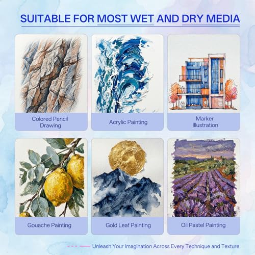 Beznh Watercolor Sketchbook 9 x12 Watercolor Paper Pad 110lb/230G 36Sheets