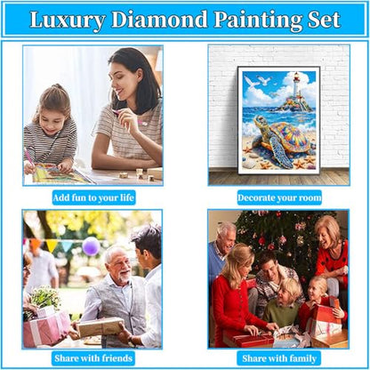 Arttoplus Sea Turtle Diamond Art Kits for Adults Beginner 12x16 inch - color: G9358-US