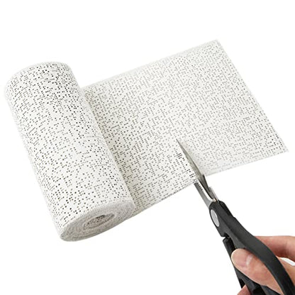 6 Pack Plaster Gauze Bandage for Hobby Craft, Each Roll 6” x 180” Plaster Cloth Rolls Bulk, Cloth Gauze Bandage for Masks, Scenery, Belly Cast (6 Inch x 15Ft/ 5yd)