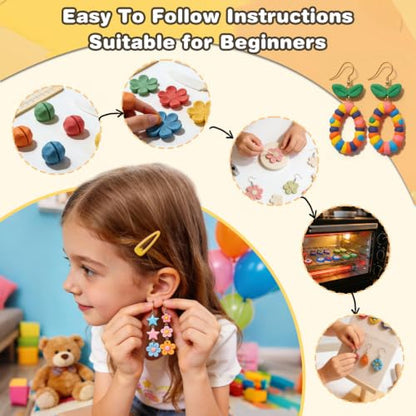Ixiaoyoo 60 Colors Polymer Clay, Oven Bake DIY Modeling Clay for Kids - color: 60 Colors