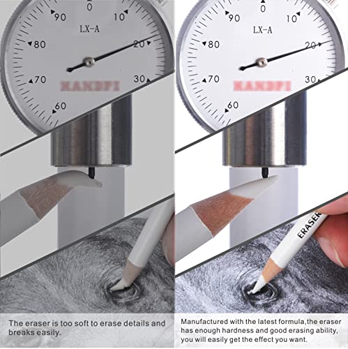 Pasler Eraser Pencils 7802 Perfection Detail Eraser Pencil with Brush and Sharpener, Perfect for Sketches and Coloured Illustrations (4- Pack) (4- Pack) - style: 4- pack
