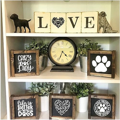 Small Stencils for Painting on Wood Burning Reusable, 3 Inch Reusable Stencil for Craft Ornament Paint Template Stencils for Wall Card Rock Wood Signs Coasters Canvas Home Decor (Dog) - style: Dog