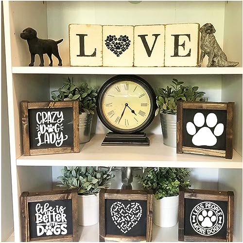 Small Stencils for Painting on Wood Burning Reusable, 3 Inch Reusable Stencil for Craft Ornament Paint Template Stencils for Wall Card Rock Wood Signs Coasters Canvas Home Decor (Dog) - style: Dog