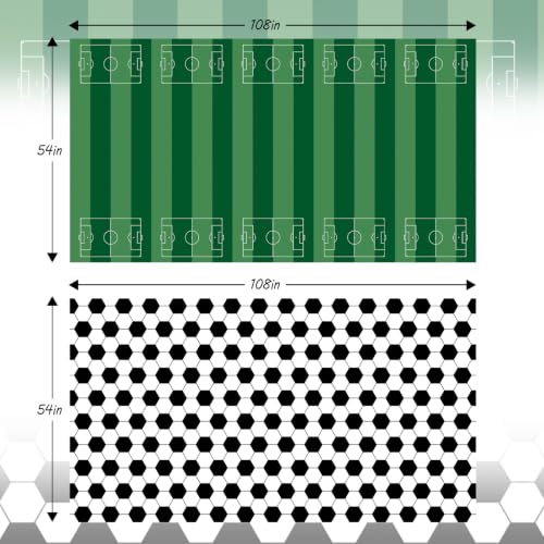 4 Pack Soccer Tablecloth 54" x 108" Plastic Table Cover 2026 World Soccer Cup Party Decorations Sports Ball Theme Decoration Supplies - color: Soccer