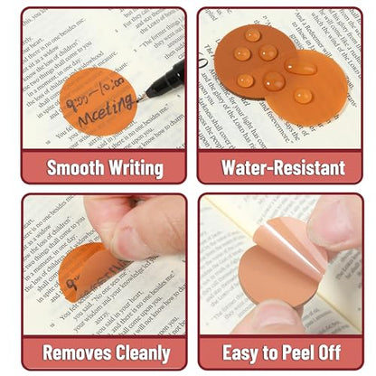 Mr. Pen- Round Transparent Sticky Notes, 1.1” Diameter, 14 Pads, 560 Sheets - color: Golden Harvest, size: 560 pcs