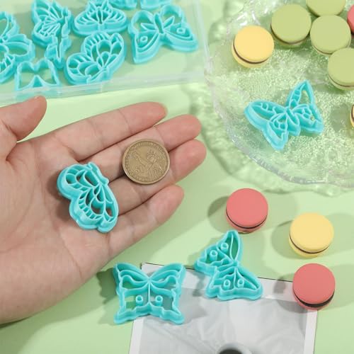 ORIGACH 14 Pcs Butterfly Clay Cutters Set | Spring Butterfly Fairy Polymer Clay Cutters Set for Earring Making Jewelry Making - style: Butterfly