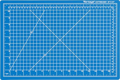 Dahle Vantage 10691 Premium Self-Healing Cutting Mat, 12"x18", 1/2" Grid, 5 Layers for Max Healing, Perfect for Crafts & Sewing, Blue - color: Blue, size: 18"L x 12"W