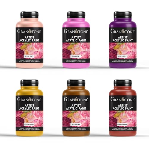 GRANOTONE Acrylic Paint Set 6 Colors 7 oz Each - style: Acrylic Paint - 6 x 7 oz
