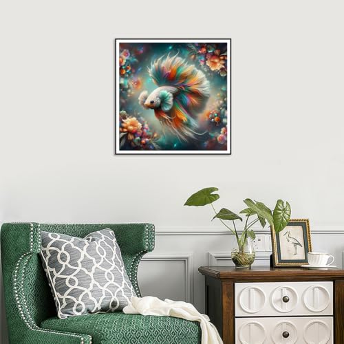 hill froeistung 5D Colorful Fish Diamond Art Painting Kits for Adults - color: HF-A051