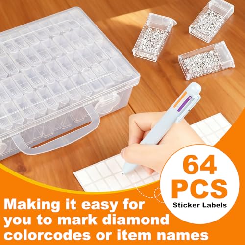 64 Grid Diamond Painting Storage Containers, Diamond Art Organizer