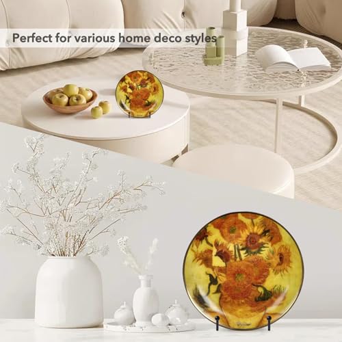 6 Inch Metal Display Easels, 2 Pack Tabletop Stands | For Wreath, Picture & Decorative Plate Holder