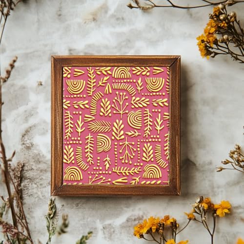 CHGCRAFT 16 Sheets 16 Styles Natural Knitted Texture Polymer Clay Texture Mat Sun Moon Stars Modeling Pattern Pad Bohemian Texture Sheets for Polymer Clay Making Earrings Jewerly Tools, 4×2.6 inch - style: Natural Scenery