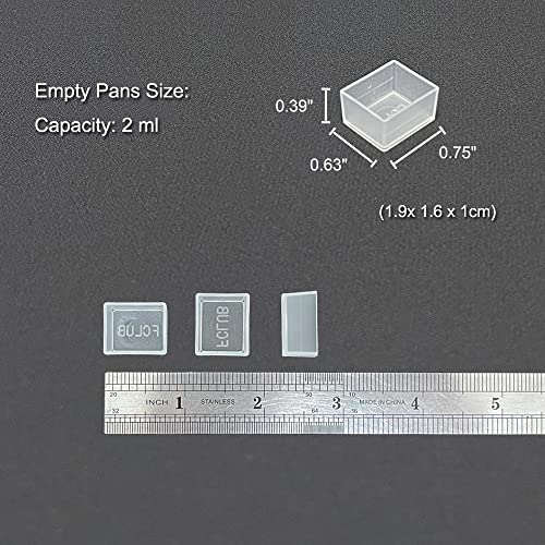 150PCS Transparent Watercolor Half Pans, Empty Paint Pans | Clear Plastic Half Pans for Watercolor, Gouache, Oils, DIY Palettes, Paint Refills, Paint Mixing Storage, Custom Palettes - style: 150Pcs Transparent Half Pans