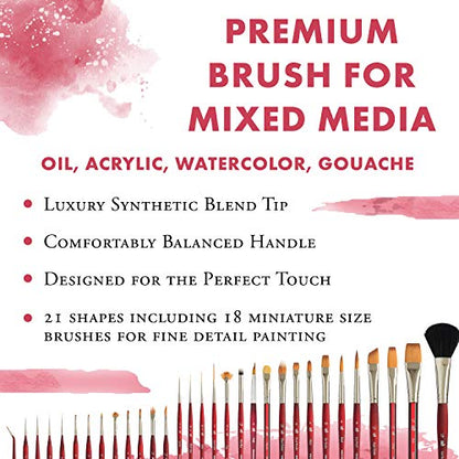 Princeton Velvetouch, Series 3950, Paint Brush for Acrylic, Oil and Watercolor, Round, 3/0 - size: Size 3/0 inch