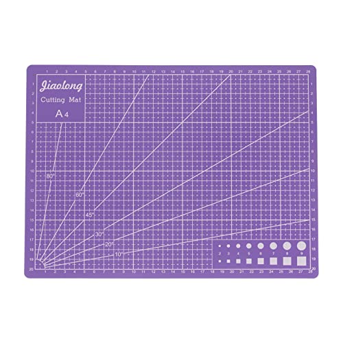 HARFINGTON A4 Self-Healing Cutting Mat 12"x9" Double-Sided Craft Cutting Board for DIY Art Work Sewing Cutting, Purple - color: Purple, size: 12"L x 9"W