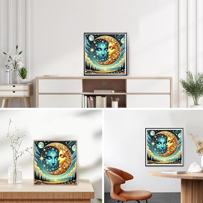 Arttoplus Sun and Moon Diamond Art Kits for Adults Beginners 14x14 inch - color: G9349-US