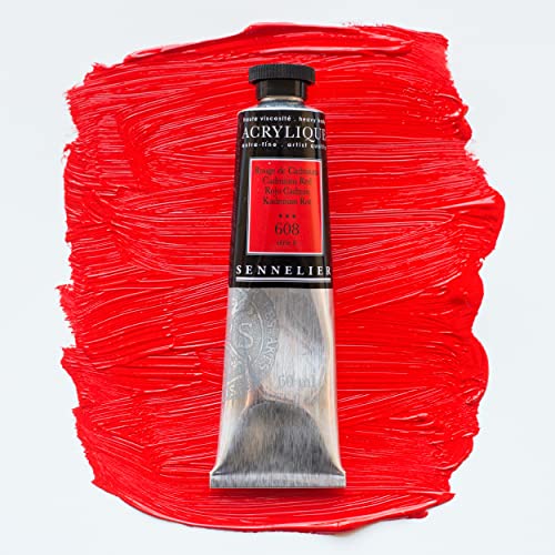 Sennelier Extra-Fine Artists' Acrylic, 60ml, Cadmium Red S6, 2.02 Fl Oz (Pack of 1) - color: Cadmium Red S6, size: 2 Fl Oz (Pack of 1)
