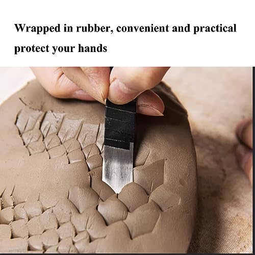 Pottery Clay Modeling Tools Fish Scale Texture Pattern Clay Sculpture Tool Pottery Carving Blade Ceramic Making Tool