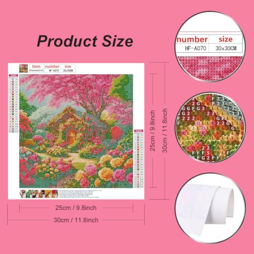 hill froeistung Landscape Scenery Diamond Art Painting Kits for Adults - color: HF-A070