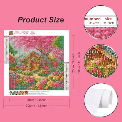 hill froeistung Landscape Scenery Diamond Art Painting Kits for Adults - color: HF-A070