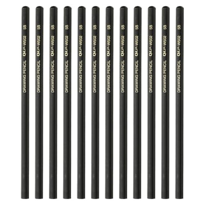 PATIKIL 12Pcs 5B Drawing Pencils for Sketching, Hexagonal Sketch Pencils for Drawing Writing Art Sketching Artists Beginners, Black - style: 5B