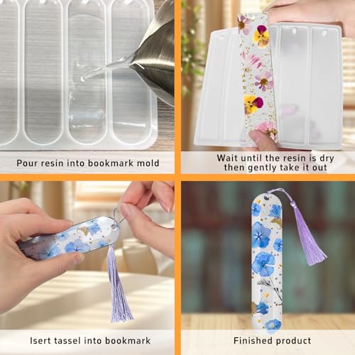 Bookmarks Silicone Mold for DIY Epoxy Resin Casting Crafts Making Supplies