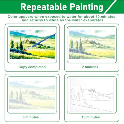 24Pcs Reusable Water Doodle Coloring Set for Dementia Product for Elderly - color: Country Life