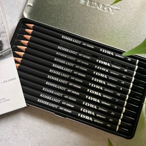 Lyra Rembrandt Art Design Sketch Pencils - Graphite Pencil Set of 6 for Artists and Students of all Ages - Versatile Art Sketching Pencils for Drawing Sketching Designing and More