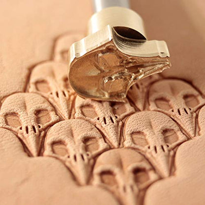 DandS ltd Leather Stamp Tool, Raven Skull, Professional Steel Craft Tool for Leatherworking, Embossing, Carving & Stamping Leather Projects, Belts Wallets & DIY Projects Compatible with Mallet #385 - color: Raven Skull 0.66 x 0.51"