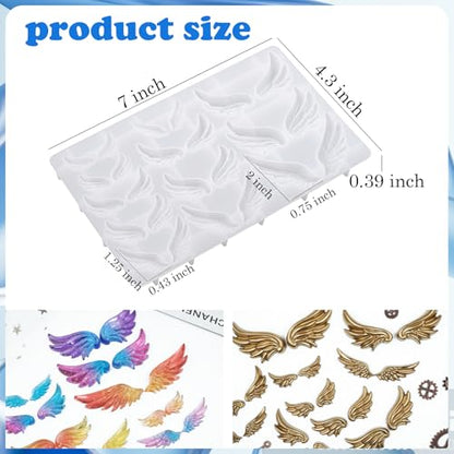 Actvty Wing Resin Molds, Angel Wings Epoxy Casting Silicone Molds for Jewelry Making Earrings, Necklace Pendants, DIY Keychain Resin Crafts