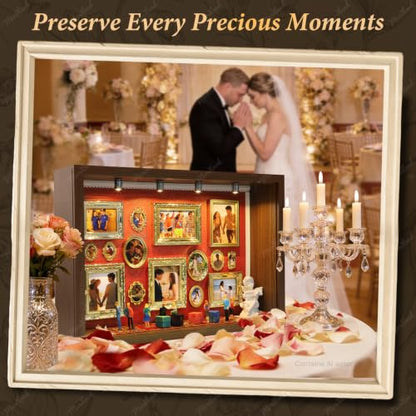 Memory Museum Kit Mini Picture Frame Shadow Box 9×13×3.3", Romantic for Her, Warm Pet Memorial, Personalized Gift for Woman, Wedding, Birthday, Mother, Graduation, Christmas