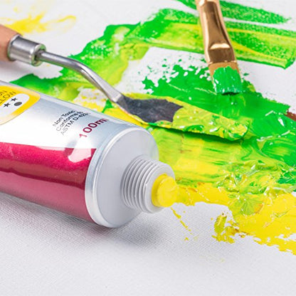 Mont Marte Oil Paint Premium, 3.4 US fl.oz (100ml) Tube, Mauve, Heavy Body Paint, Artist Quality, Good Coverage, Excellent Tinting Strength, Ideal for Painting Canvas - color: Mauve, size: 3.4 Fl Oz (Pack of 1)