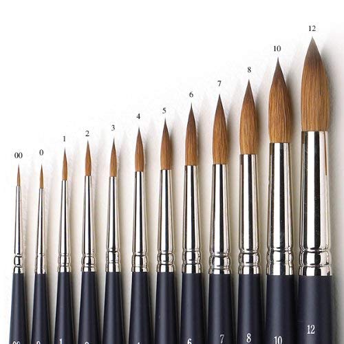 Winsor & Newton Professional Watercolour Sable Brush, Round #4 - size: #4, style: Round