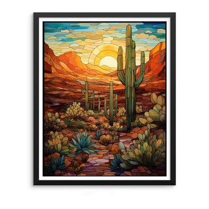 Natuyalo Paint by Numbers Kit for Adults - Cactus DIY Adult Paint by Number Kits Wilderness Landscape Acrylic Canvas Painting for Adults Beginners Kids Art Crafts Without Frame, 16x20 Inch - color: ART-06