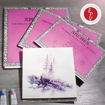 Arches Watercolor Paper Block, Hot Press, 8" x 10", 140 pound - size: 8"x10", style: Hot Press