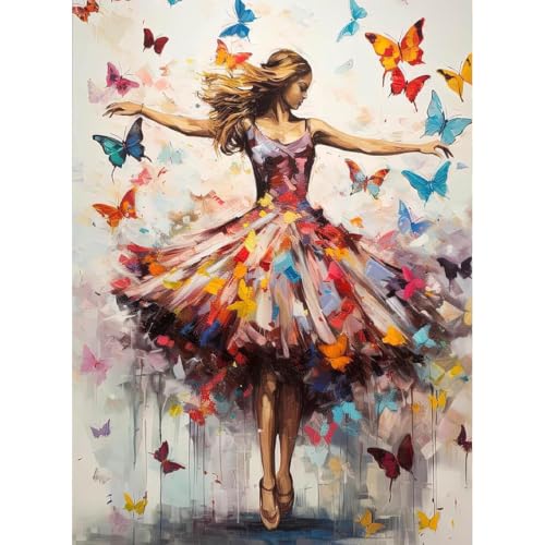 Square Diamond Painting Art Kits, Girl DIY Square Diamond Art Home Decor | Dancing Girl Square Diamond Painting Art Kits Crafts for Gem Art Dot Art for Adults Home Wall Decor for Teens Boys Girls12X16 - color: DP04633, size: Square diamond painting