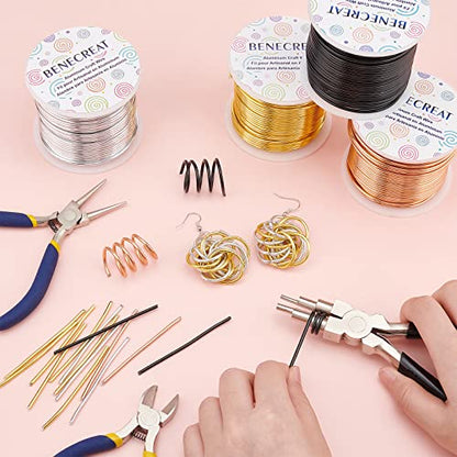 BENECREAT 18 Gauge Aluminum Wire 492FT Anodized Black Bendable Craft Wire for Beading Jewelry Craft Making, Plant Gardening, Sculpting Model Making - color: Black, size: 18 Gauge