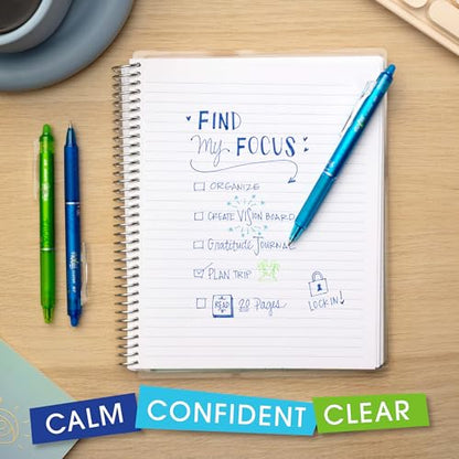 PILOT, 7 Pack, Fine Point 0.7 mm, Assorted Blue/Green Inks - color: ZenFocus