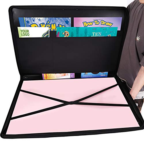 Professional Art Portfolio Case - 24 x 36 Inches - Light Weight & Durable - Shoulder Strap & Handle Options - Three Inside Pockets - Water Resistant - Documents Posters Monitors