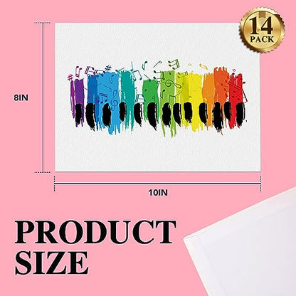 ESRICH 14 Pack 8x10 Primed Canvas Boards for Painting, Ideal for Starter - size: 8*10in 14pack