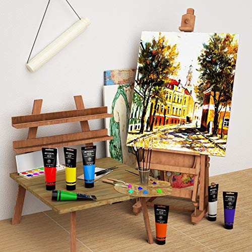 GOTIDEAL Acrylic Paint Scarlet Red Tubes(120ml, 4.1 oz) | Non Toxic, Non Fading, Rich Pigments,for Painters, Adults & Kids,Ideal for Canvas Wood Clay Fabric Ceramic Craft Supplies - color: Scarlet, style: Regular