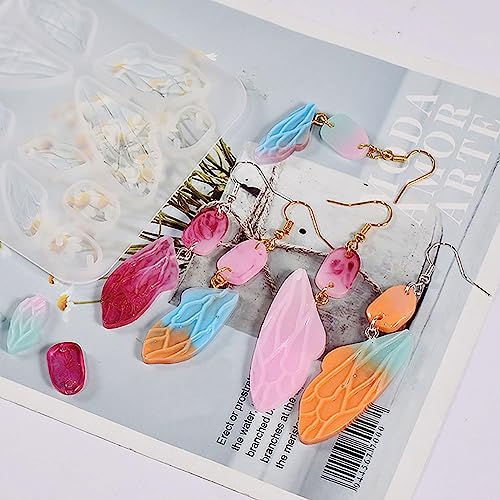 Attuslla Silicone Resin Earring Molds with Jump Rings for DIY Jewelry Making, Pendant, Earrings - color: Style 9