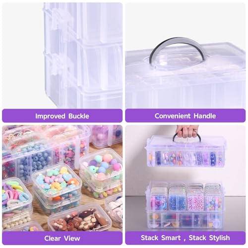 Bead Organizers and Storage, 56 Pcs Small Plastic Containers with Lids