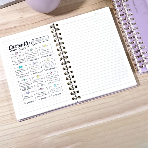 Yoment Spiral Notebook College Ruled A5 Spiral Bound Journal 160 Pages | 100 GSM Thick Paper Plastic Hardcover Spiral Notebook 5x7 Wire Bound Notebooks for Work School Office Supplies, Purple - color: Purple, style: C - Line - A5