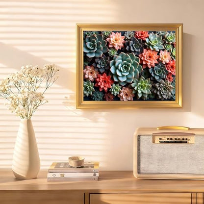 Yeadiffy Diamond Art Painting Kits for Adults Diamond Art Kits for Adults Beginners,5D Translucent Gems Diamond Painting,DIY Full Drill Diamond Gem Art and Crafts 12x16inch (Succulent) - color: Succulent