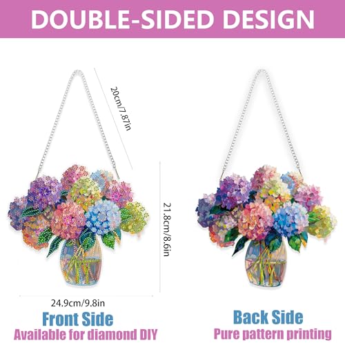 Eiflow Acrylic Diamond Art Hanging Kit for Adults, DIY Diamonds Painting Door Hanger Board Kit, Special Crystal Diamond Art Painting Pendant Ornament (G#006) - color: G#006
