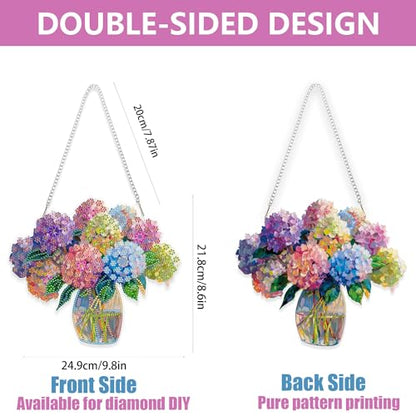 Eiflow Acrylic Diamond Art Hanging Kit for Adults, DIY Diamonds Painting Door Hanger Board Kit, Special Crystal Diamond Art Painting Pendant Ornament (G#006) - color: G#006