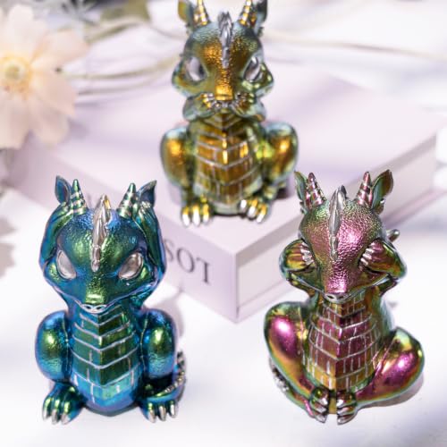 LET'S RESIN Dragon Resin Molds, 3 Pcs Lively 3D Animal Silicone Molds
